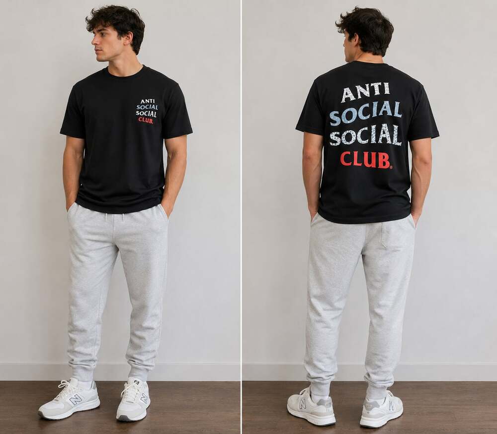 NWT 🏷️ Anti Social Social Club Black Graphic T-Shirt